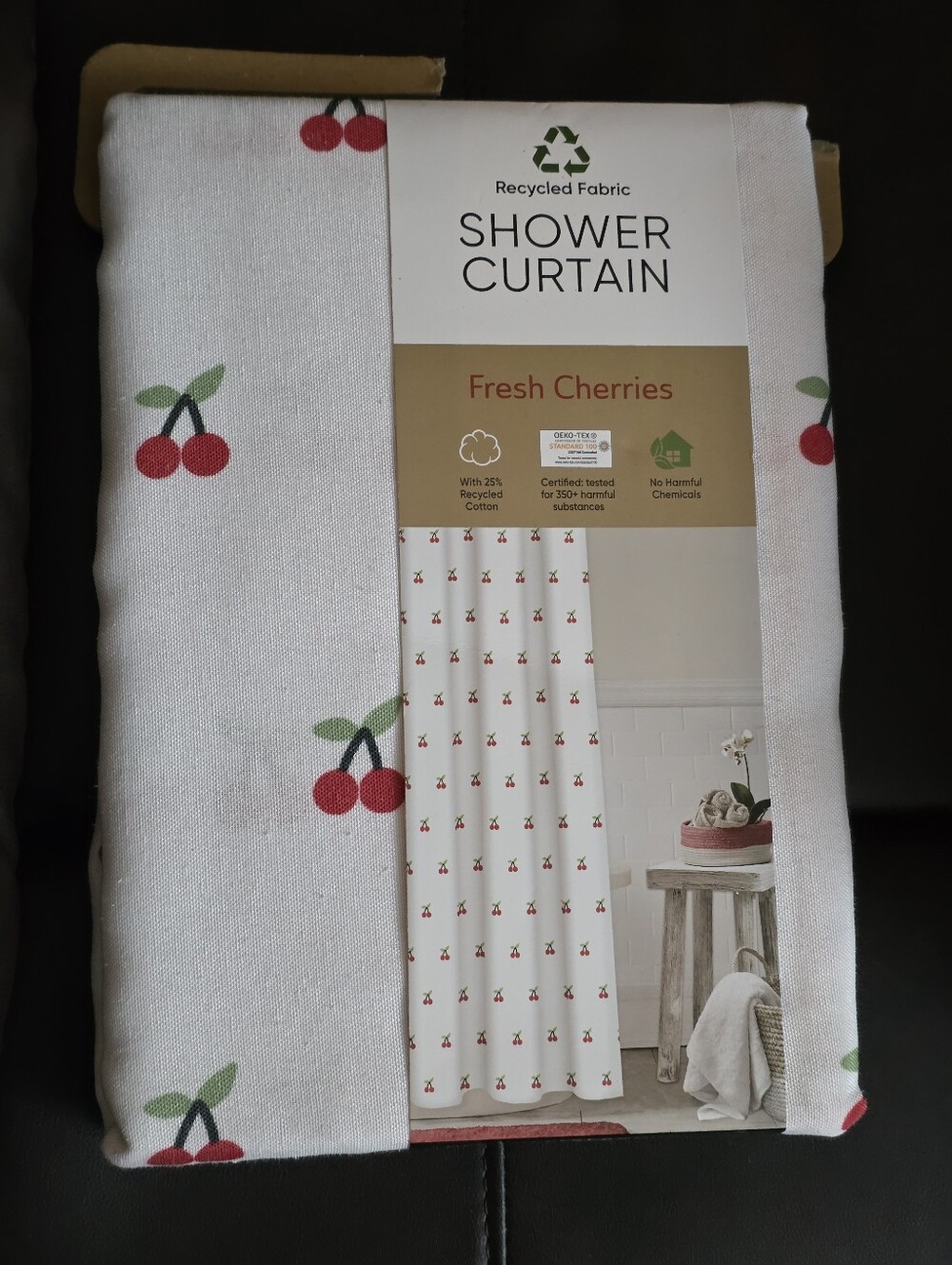 Cherry Shower Curtain Coloedrift Red White